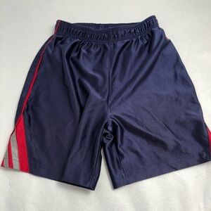 Athletech multicolor blue gray red athletic shorts.